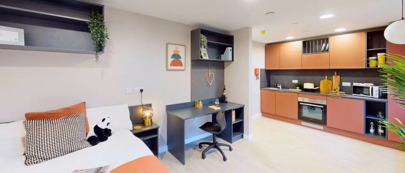 Gold Studio with Balcony